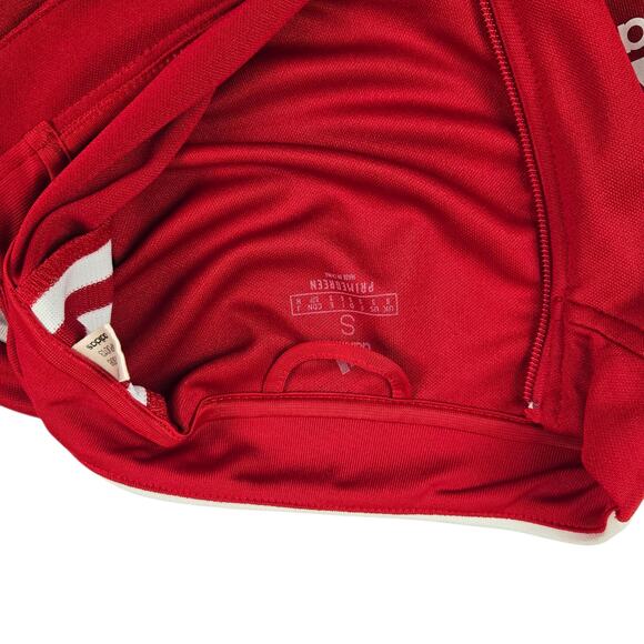 Mens Adidas Track Suit Size Small Red Prime Green White Stripe Athletic Jacket - Picture 7 of 10